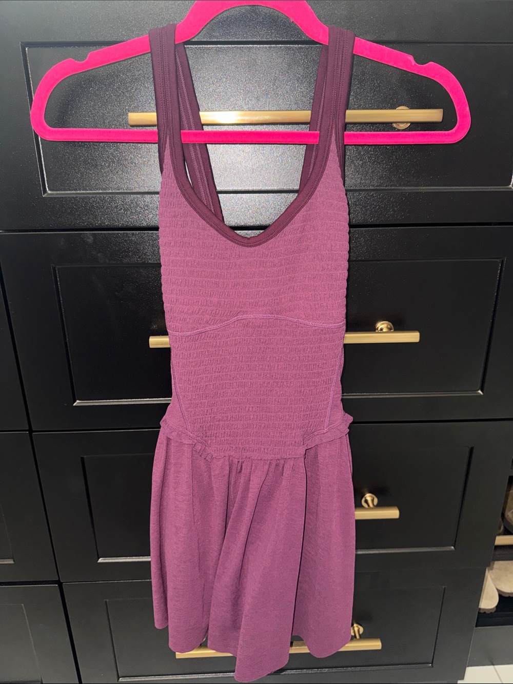 Free People Plum Purple Textured Racerback Dress